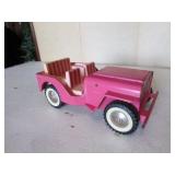 pressed steel pink barbie tonka jeep