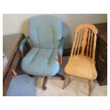 office chair & wood chair