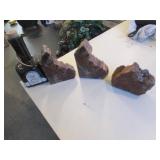 petrified wood & old bottle