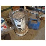 kerosene heater & half full jug of kerosene