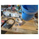 bucket,bench cookies,safety goggles & items