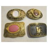4 belt buckles