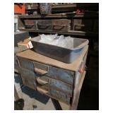 metal organizer cabinet w/taps,bits & hardware