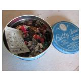old tin w/buttons