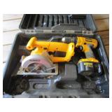 dewalt cordless drill & saw w/1 battery,no charger