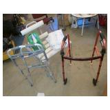 2 walkers & items (shower seat not included)