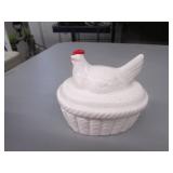 small ceramic hen on nest