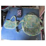 vera bradley purse & backpack
