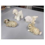sheep & rabbit figurines