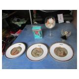 stained glass angel,plates & items