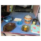 ashtrays,napcoware bowl & items
