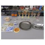 glasses incl:chickens,pans & items
