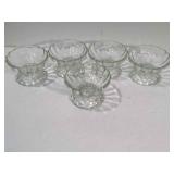 GLASS BERRY BOWLS - LOT OF 5