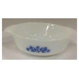 FIRE KING ROUND CASSEROLE - CORNFLOWER BLUE FIRE KING ROUND CASSEROLE - CORNFLOWER BLUE