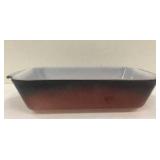 FIRE KING LOAF PAN - RED FADE TO BLACK FIRE KING LOAF PAN - RED FADE TO BLACK