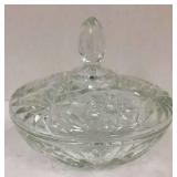 CRYSTAL CANDY DISH WITH LID