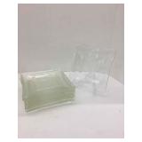 SQUARE GLASS PLATES - SET OF 8