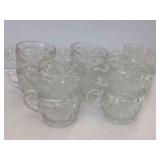 CUT GLASS TEA CUPS - SET OF 10