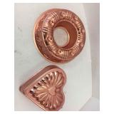 COPPER JELLO MOLDS - ROUND & HEART