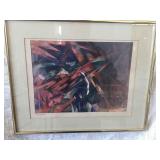 FRANZ MARC "TIERSCHICKSALE" FRAMED ABSTRACT PRINT