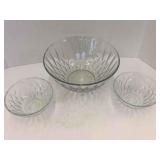 ANCHOR HOCKING "CROWN POINT" CHIP AND DIP BOWLS ANCHOR HOCKING "CROWN POINT" CHIP AND DIP BOWLS