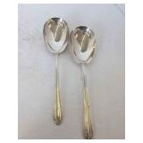 PAIR OF WM. ROGERS MFG. CO. SERVING SPOONS PAIR OF WM. ROGERS MFG. CO. SERVING SPOONS