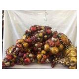 LARGE VINTAGE FRUIT / FLORAL ORNAMENTS