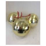 LARGE GOLD DISCO BALL ORNAMENTS