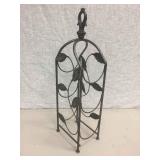 DECORATIVE METAL 3 BOTTLE WINE RACK