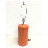 BURNT ORANGE & CHROME VINTAGE LAMP