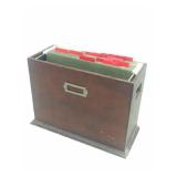 WOODEN VINTAGE FILE BOX