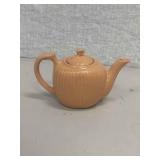 PEACH CERAMIC TEAPOT WITH LID