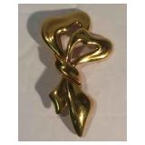 VINTAGE MONET RIBBON BOW BROOCH