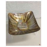 CRISTALLERIE FRANCO ITALIAN ART GLASS SQUARE BOWL CRISTALLERIE FRANCO ITALIAN ART GLASS SQUARE BOWL