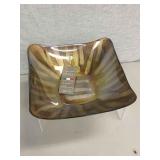 CRISTALLERIE FRANCO ITALIAN ART GLASS SQUARE BOWL