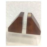 HEAVY VINTAGE WOOD BOOKENDS HEAVY VINTAGE WOOD BOOKENDS