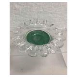 BLENKO PINCHED ART GLASS ASHTRAY BLENKO PINCHED ART GLASS ASHTRAY