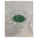 BLENKO PINCHED ART GLASS ASHTRAY