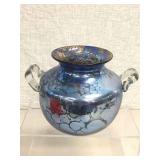 BEAUTIFUL LIGHT BLUE MERCURY GLASS POT / VASE BEAUTIFUL LIGHT BLUE MERCURY GLASS POT / VASE
