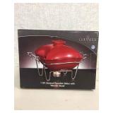 GODINGER LIDDED CASSEROLE W/ WARMING STAND - NEW GODINGER LIDDED CASSEROLE W/ WARMING STAND - NEW