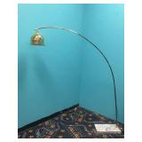 LUCITE & BRASS ART DECO ARC LAMP