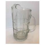 LARGE VINTAGE ANCHOR HOCKING HEAVY GLASS PITCHER