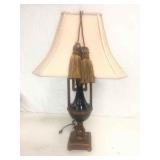 BLACK & GOLD HOLLYWOOD REGENCY STYLE LAMP