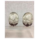 VINTAGE FRATELLI TOSO MURANO GLASS BOOKENDS VINTAGE FRATELLI TOSO MURANO GLASS BOOKENDS