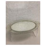 GLASS AND MIRROR PERFUME / VANITY TRAY GLASS AND MIRROR PERFUME / VANITY TRAY
