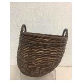LARGE HANDMADE BASKET W/ HANDLES LARGE HANDMADE BASKET W/ HANDLES