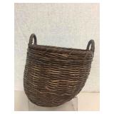 LARGE HANDMADE BASKET W/ HANDLES