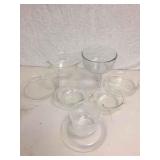 PYREX & MORE MIXED CLEAR GLASS LOT PYREX & MORE MIXED CLEAR GLASS LOT