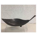 LARGE METAL LEAF TRAY / DISH / CATCH-ALL LARGE METAL LEAF TRAY / DISH / CATCH-ALL
