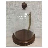 SMALL ACRYLIC CLOCHE DOME W/ BRASS STAND SMALL ACRYLIC CLOCHE DOME W/ BRASS STAND